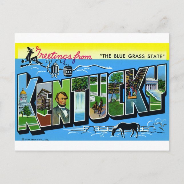 Greetings From Kentucky Postcard (Front)