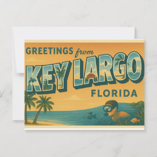 Greetings from Key Largo Florida Postcard