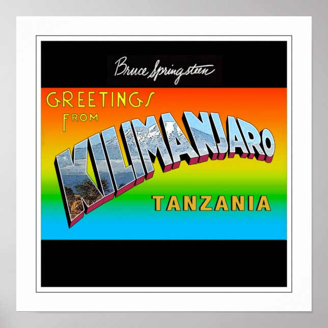Greetings from Kilimanjaro Framed Poster (Front)