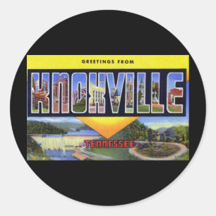 Greetings from Knoxville Tennessee Classic Round Sticker