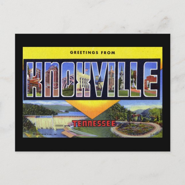 Greetings from Knoxville Tennessee Postcard (Front)