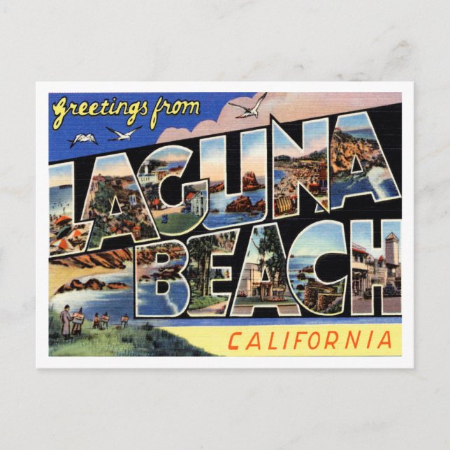 Greetings from Laguna Beach, California Travel Postcard (Front)