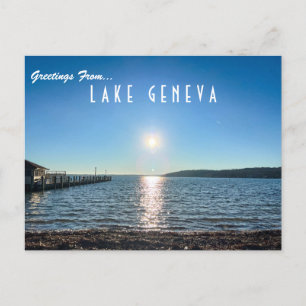 Greetings from Lake Geneva Wisconsin Postcard