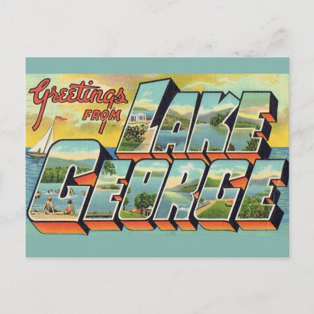 Greetings from Lake George  Postcard (Front)