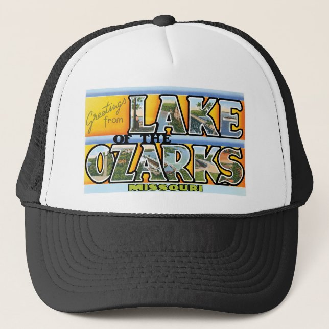 Greetings from Lake of the Ozarks! Trucker Hat (Front)