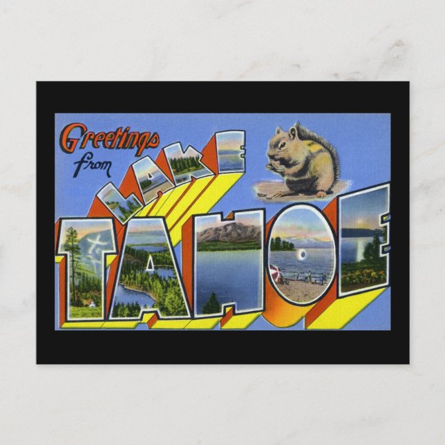 Greetings from Lake Tahoe Postcard (Front)