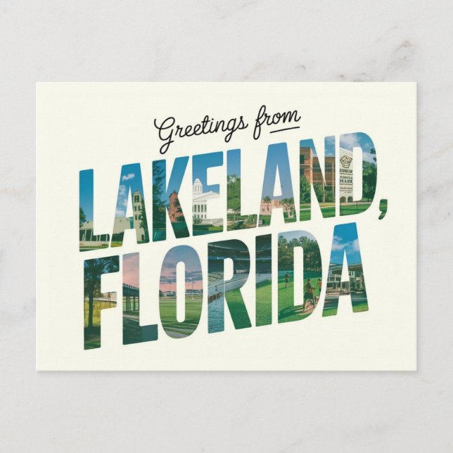Greetings from Lakeland, Florida Travel Postcard (Front)