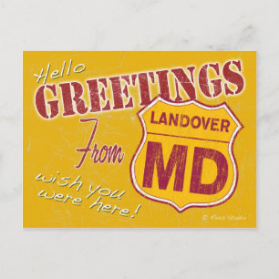 Greetings from Landover Maryland Postcard