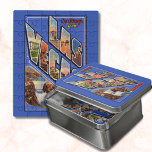 Greetings from Las Vegas Large Letter Jigsaw Puzzle<br><div class="desc">This Las Vegas vintage postcard reproduction puzzle features large letters filled with iconic images of Las Vegas .</div>