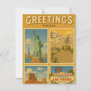 Greetings From Las Vegas Nevada Postcard