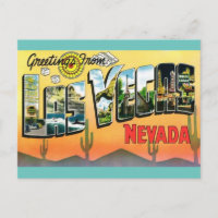 Greetings from Las Vegas Nevada Travel Postcard