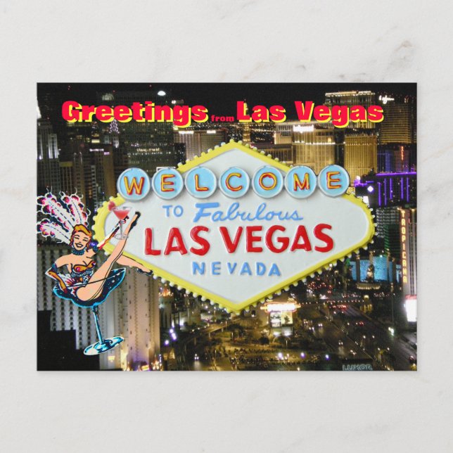 Greetings from Las Vegas Postcard (Front)