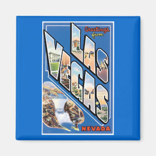 Greetings from Las Vegas! Vintage Magnet