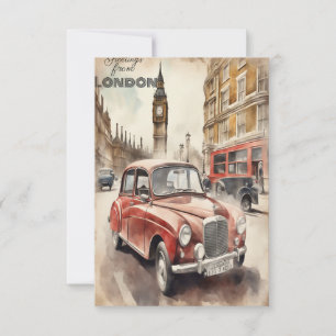 Greetings from London Thank You Card