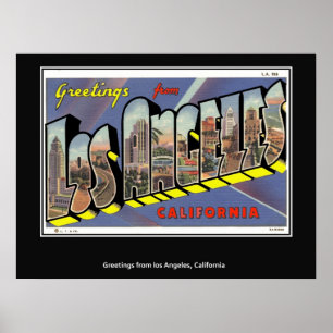 Greetings from Los Angeles California Poster