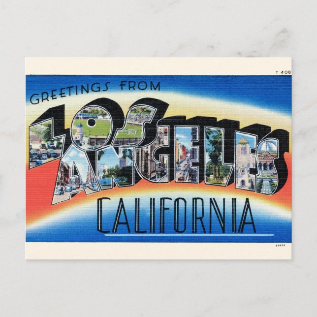 Greetings from Los Angeles Large Letter Postcard (Front)