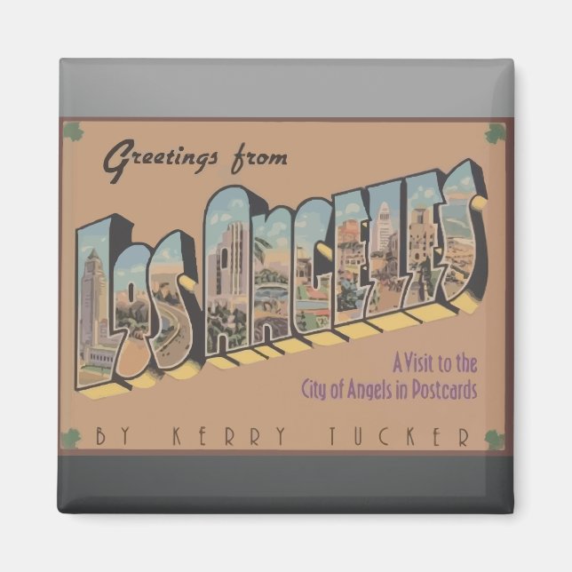 Greetings From Los Angeles, Vintage Magnet (Front)