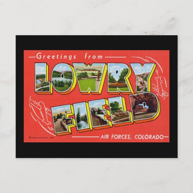 Greetings from Lowry Field Colorado Postcard (Front)