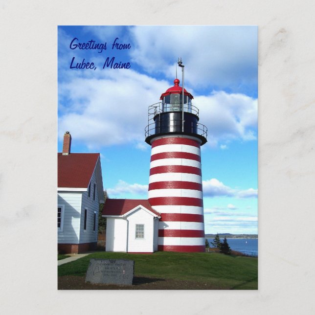 Greetings from Lubec, Maine Postcard (Front)