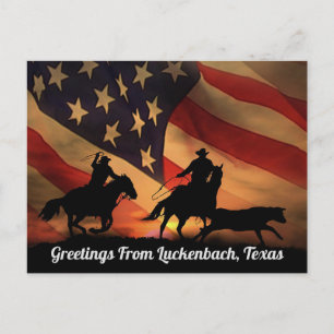 Greetings From Luckenbach. Texas Postcard