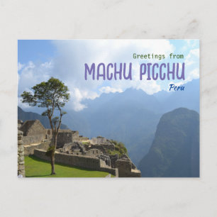 Greetings from Machu Picchu Peru Postcard