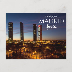Greetings from Madrid Spain Postcard