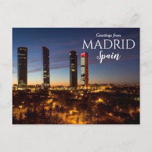 Greetings from Madrid Spain Postcard 
