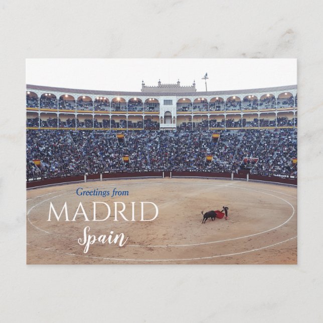 Greetings from Madrid Spain Postcard  (Front)