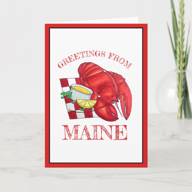 Greetings from Maine Lobster Shack Seafood Dinner Card (Front)
