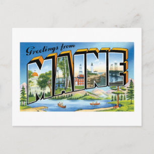 Greetings from Maine! Postcard
