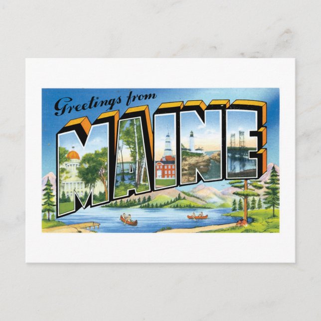 Greetings from Maine! Postcard (Front)