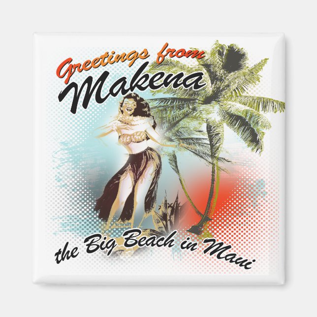 greetings from makena magnet (Front)