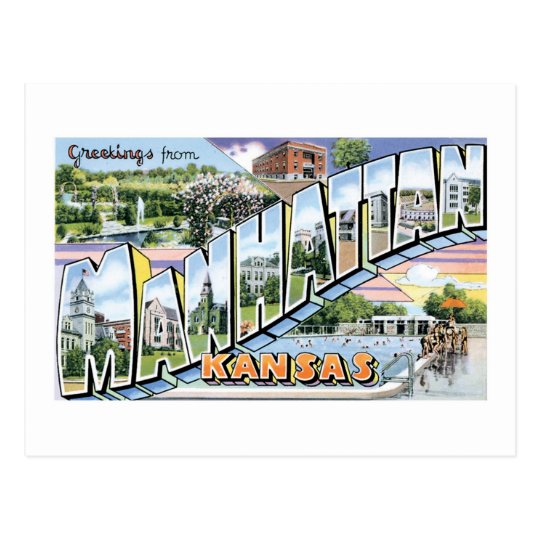 Greetings from Manhattan, Kansas! Postcard