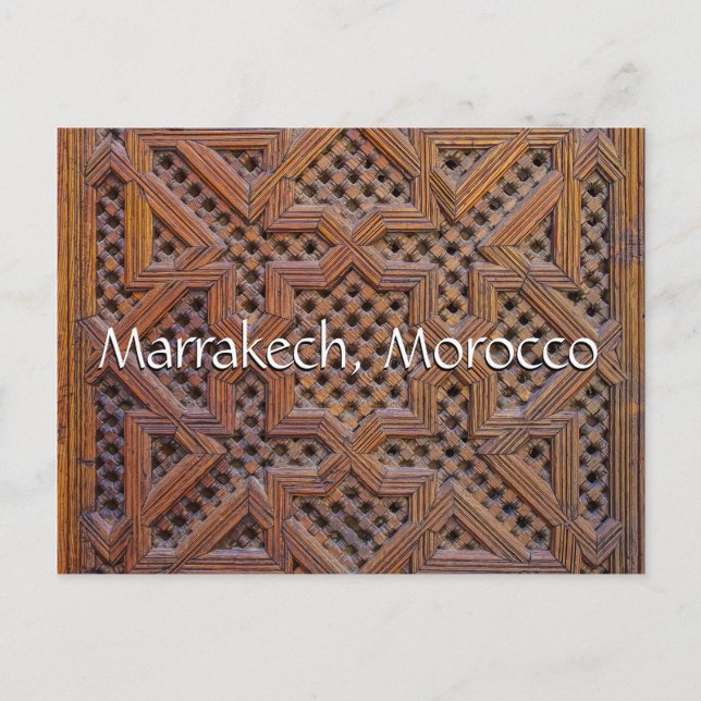 Greetings from Marrakech Morocco Postcard (Front)