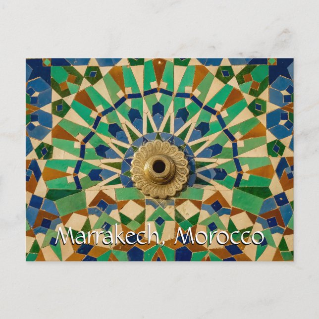 Greetings from Marrakech Morocco Postcard (Front)
