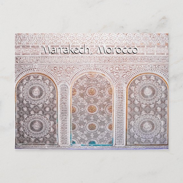 Greetings from Marrakech Morocco Postcard (Front)