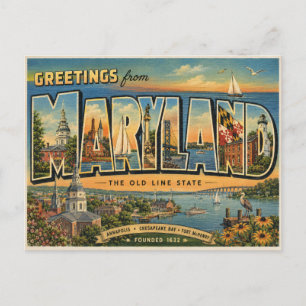 Greetings from Maryland Postcard