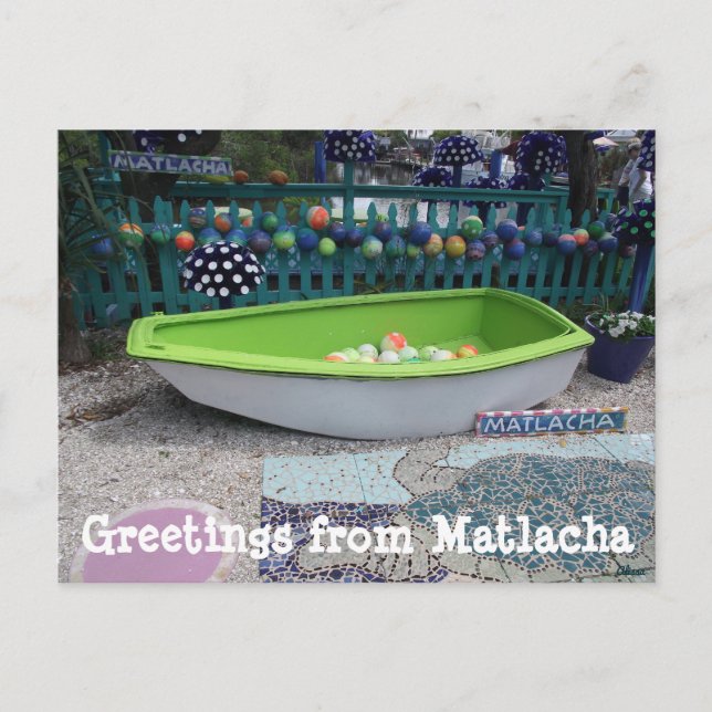 Greetings from Matlacha, Florida Colourful Postcar Postcard (Front)