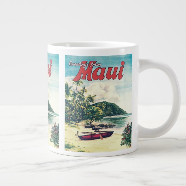 Greetings From Maui, Hawaii   Jumbo Coffee Mug (Right)