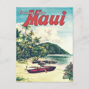 Greetings From Maui, Hawaii Postcard