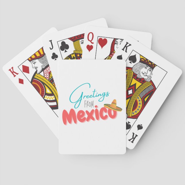 Greetings From Mexico Playing Cards (Back)