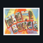 Greetings from Miami Beach, Florida Vintage Travel Postcard<br><div class="desc">Greetings from Miami Beach,  Florida Vintage Travel Postcard</div>