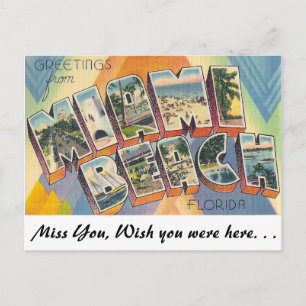 Greetings from Miami Beach Postcard