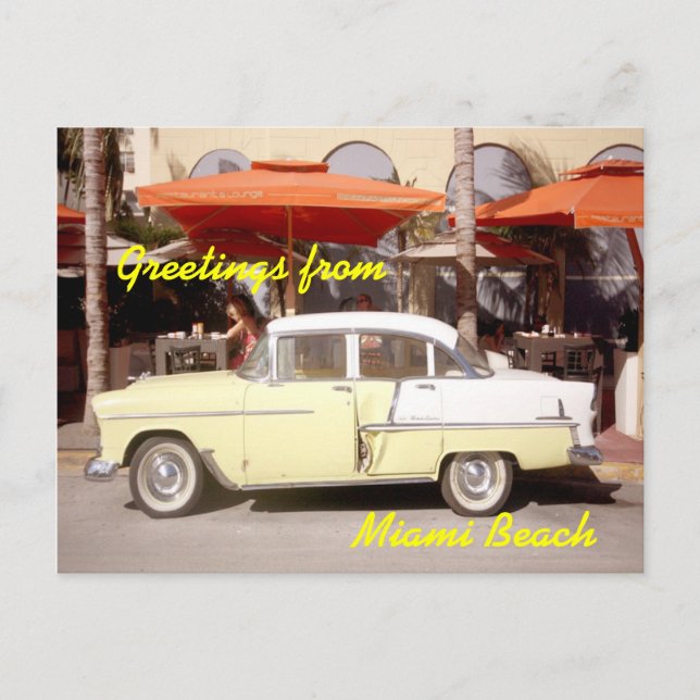 Greetings from Miami Beach Postcard (Front)