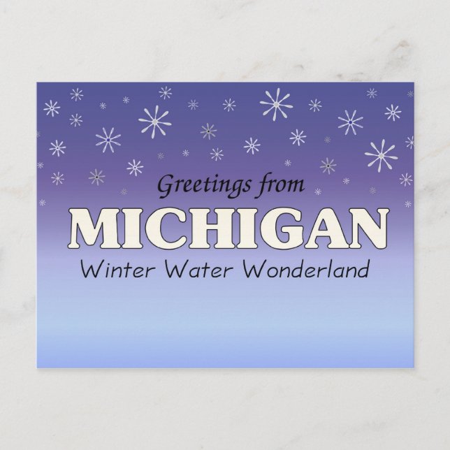 Greetings from Michigan Postcard (Front)