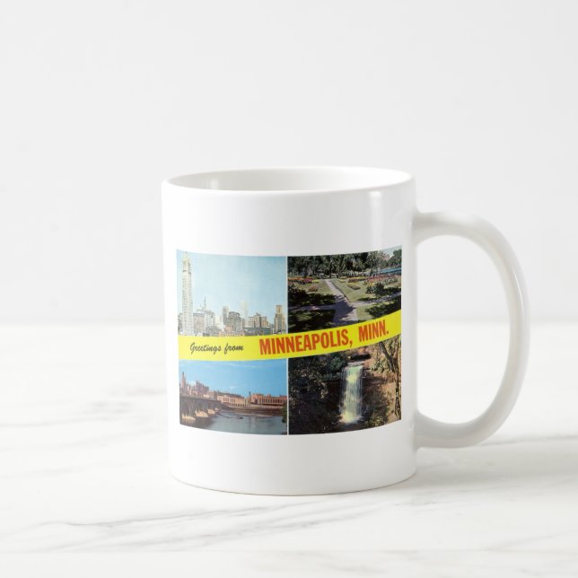 Greetings from Minneapolis 1950s Coffee Mug (Right)