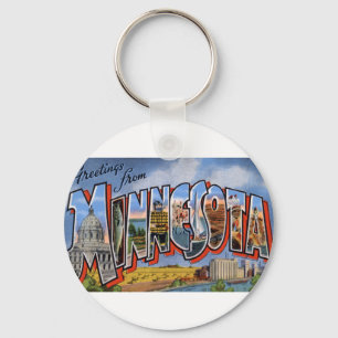 Greetings From Minnesota Key Ring