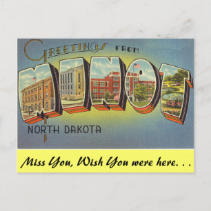 Greetings from Minot Postcard