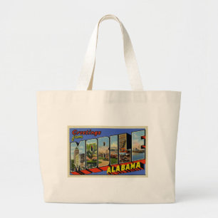 Greetings from Mobile Alabama Large Tote Bag