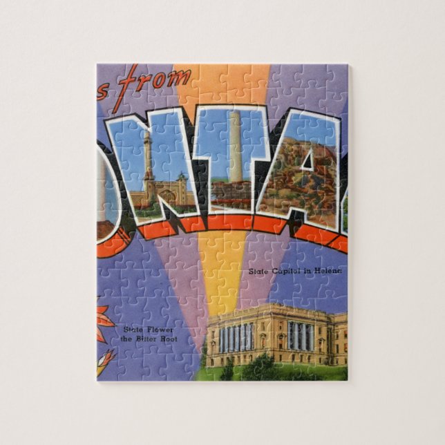 Greetings From Montana Jigsaw Puzzle (Vertical)